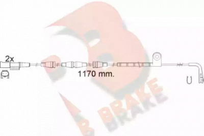R BRAKE 610550rb -  Сигнализатор, износ тормозных колодок